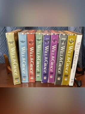 Will & Grace Complete Seasons DVD Box Set - Colorful Spines